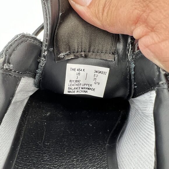 GOATS BLACK LEATHER BIG KIDS LEATHER SNEACKERS SIZE 3 - Picture 10 of 12